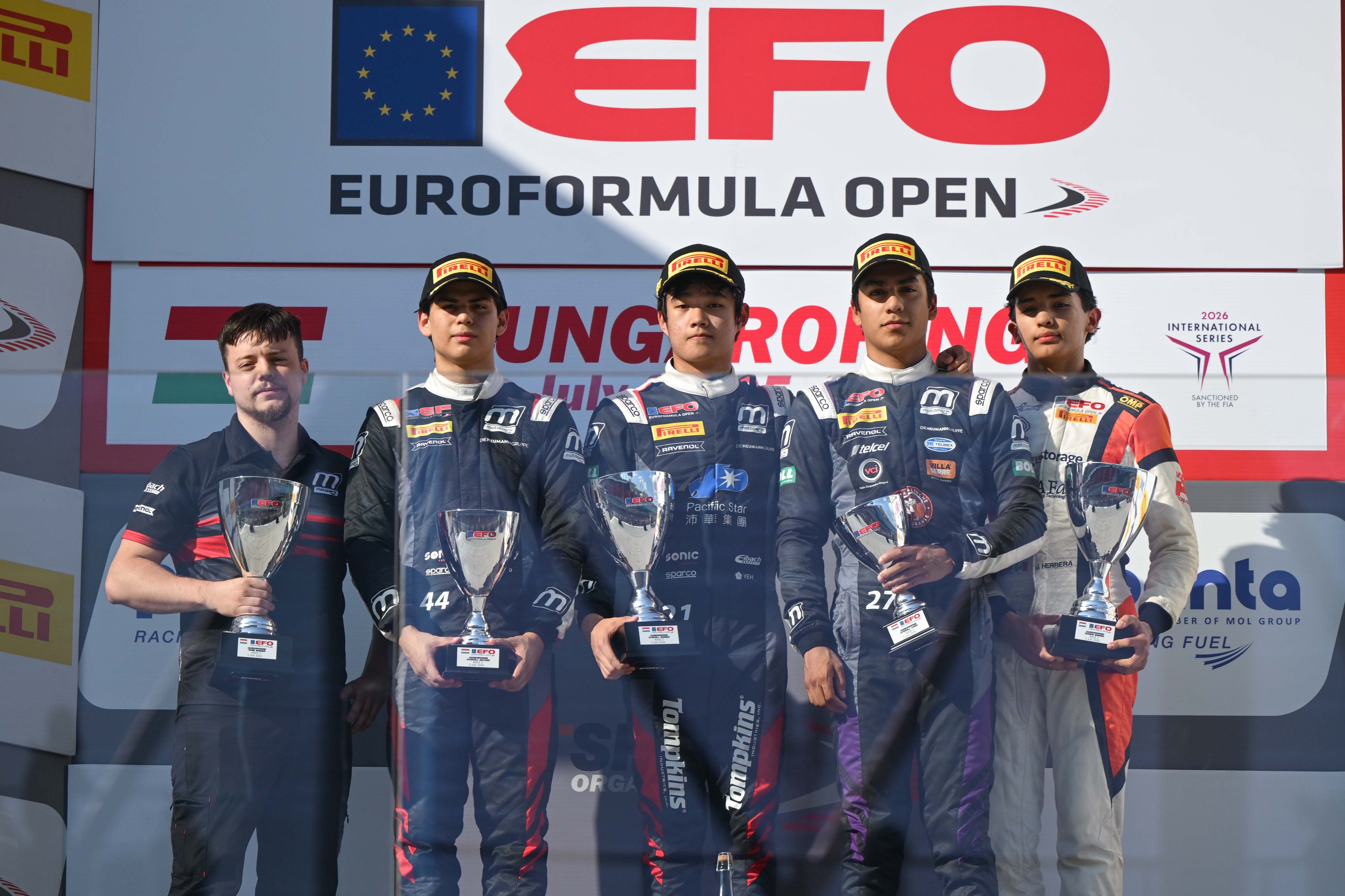 Rui-heng Yeh (Motopark) back to victory in Race 3 at the Hungaroring